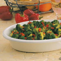 Broccoli with Roasted Red Peppers Recipe: How to Make It image