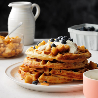 Apple Pie Ricotta Waffles Recipe: How to Make It image