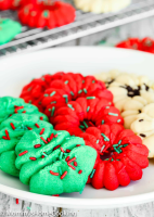 Easy Eggless Spritz Cookies Recipe - Mommy's Home Cooking image