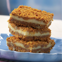 Butterscotch Cheesecake Bars Recipe | MyRecipes image