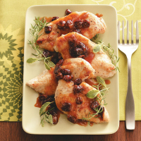Chicken Cutlets with Citrus Cherry Sauce Recipe: How to ... image