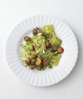Cheese Ravioli With Kale Pesto and Roasted Carrots Recipe ... image