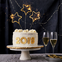 New Year's Cake with Champagne Buttercream Recipe | MyRecipes image