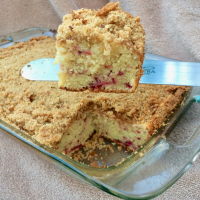 Cranberry Sour Cream Coffee Cake with Pecan Crumb Topping ... image
