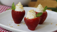 Fresh Strawberry Cheesecake Bites Recipe - BettyCrocker.com image