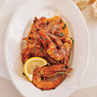 Fresh Gulf Shrimp with Barbecue Butter Recipe | MyRecipes image