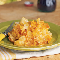Cheesy Potato Casserole with Corn Flakes Recipe | MyRecipes image