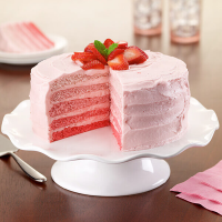 Strawberry Ombre Cake Recipe | Land O’Lakes image