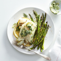 Grilled cod with lemon-dill butter | Recipes | WW USA image