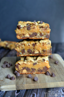 Peanut Butter Caramel Toffee Chocolate Chip Cookie Bars ... image