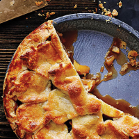 Caramel Apple Pie with Pastry Cutouts Recipe | MyRecipes image