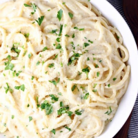 Three Cheese Garlic Noodles — Let's Dish Recipes image