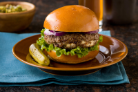 Burgers with Cream Cheese and Sun-dried Tomato Filling image