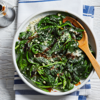Balsamic-Parmesan Sautéed Spinach Recipe | EatingWell image