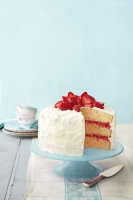 Strawberry Rhubarb Layer Cake Recipe - Good Housekeeping image