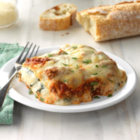 Ground Beef Spinach Alfredo Lasagna Recipe: How to Make It image