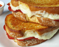 Oven Baked Pizza Grilled Cheese Sandwiches image