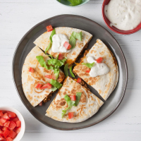 Cheeseburger Quesadillas Recipe: How to Make It - Taste of Home: Find Recipes, Appetizers, Desserts, Holiday Recipes & Healthy Cooking Tips image