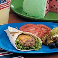 Tortilla Burgers Recipe: How to Make It - Taste of Home image