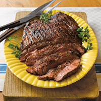 Grilled Spice-Rubbed Flank Steak Recipe | MyRecipes image