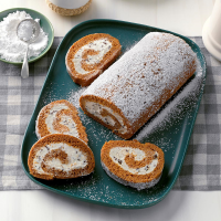 Pumpkin Cannoli Cake Roll Recipe: How to Make It image