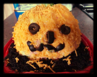 Barb's Jack O Lantern Cheese Ball | Just A Pinch Recipes image