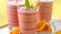 Strawberry-Orange Smoothies Recipe - BettyCrocker.com image