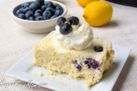Slow Cooker Low Carb Blueberry Lemon Custard Cake (Keto ... image