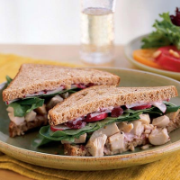 Roast Chicken and Cranberry Sandwiches Recipe | MyRecipes image