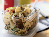 Roasted Chicken and Bow Tie Pasta Salad Recipe | MyRecipes image