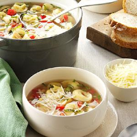 Basil Tortellini Soup Recipe: How to Make It image