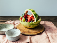 Watermelon Basket Fruit Salad Recipe - Food.com image