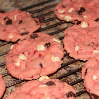 Valentine's Day Strawberry Chocolate Chip Cookies Recipe ... image