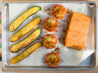 Salmon and Zucchini Sheet Pan Dinner Recipe - Food Network image