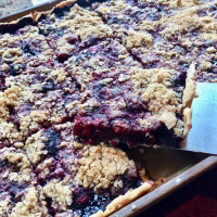 Easy Three-Berry Crumble Slab Pie Recipe | Allrecipes image