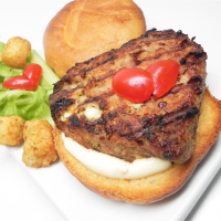 Chicken Burgers with Blue Cheese Recipe | Allrecipes image