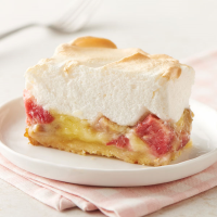Aunt Emma's Rhubarb Custard Dessert Recipe | Land O’Lakes image