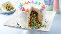 Rainbow Surprise Inside Cake Recipe - BettyCrocker.com image
