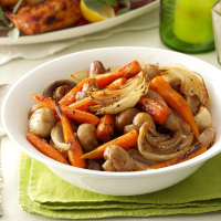 Savory Roasted Carrots with Mushrooms Recipe: How to Make It image