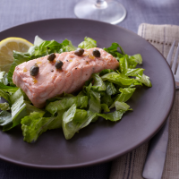 Poached Salmon with Caper-Butter Sauce Recipe - Marcia ... image