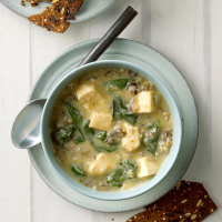 Chicken Wild Rice Soup with Spinach Recipe: How to Make It image