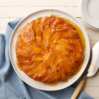 Ginger Peach Upside Down Cake Recipe | Land O’Lakes image
