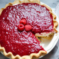 Raspberry Cream Pie Recipe | Allrecipes image