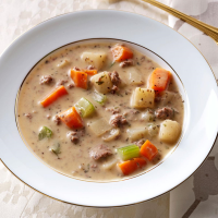 Makeover Beef & Potato Soup Recipe: How to Make It image