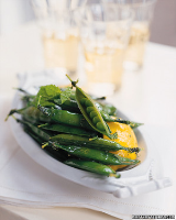 Lemony Green Peas in a Pod Recipe | Martha Stewart image