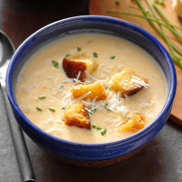 Onion Cheese Soup Recipe: How to Make It - Taste of Home image