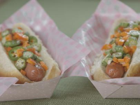 Hot Dogs with Okra Giardiniera Recipe | Kimberly Schlapman ... image