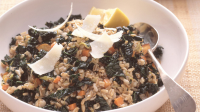 Savory Oat Groats and Kale Recipe | Martha Stewart image