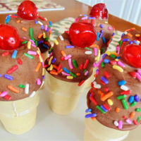 Chocolate Covered Marshmallow Ice Cream Cone Treats Recipe ... image