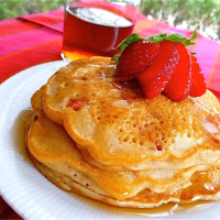 Strawberry Vanilla Pancakes Recipe | Allrecipes image